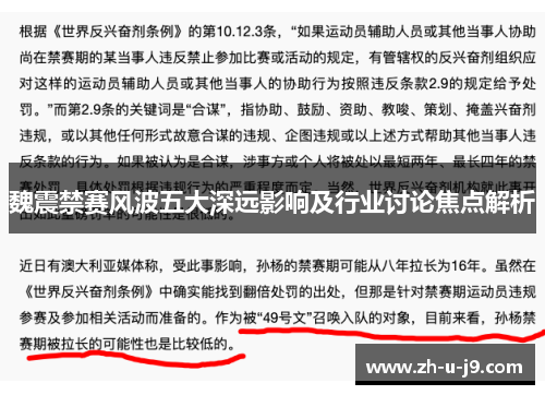 魏震禁赛风波五大深远影响及行业讨论焦点解析